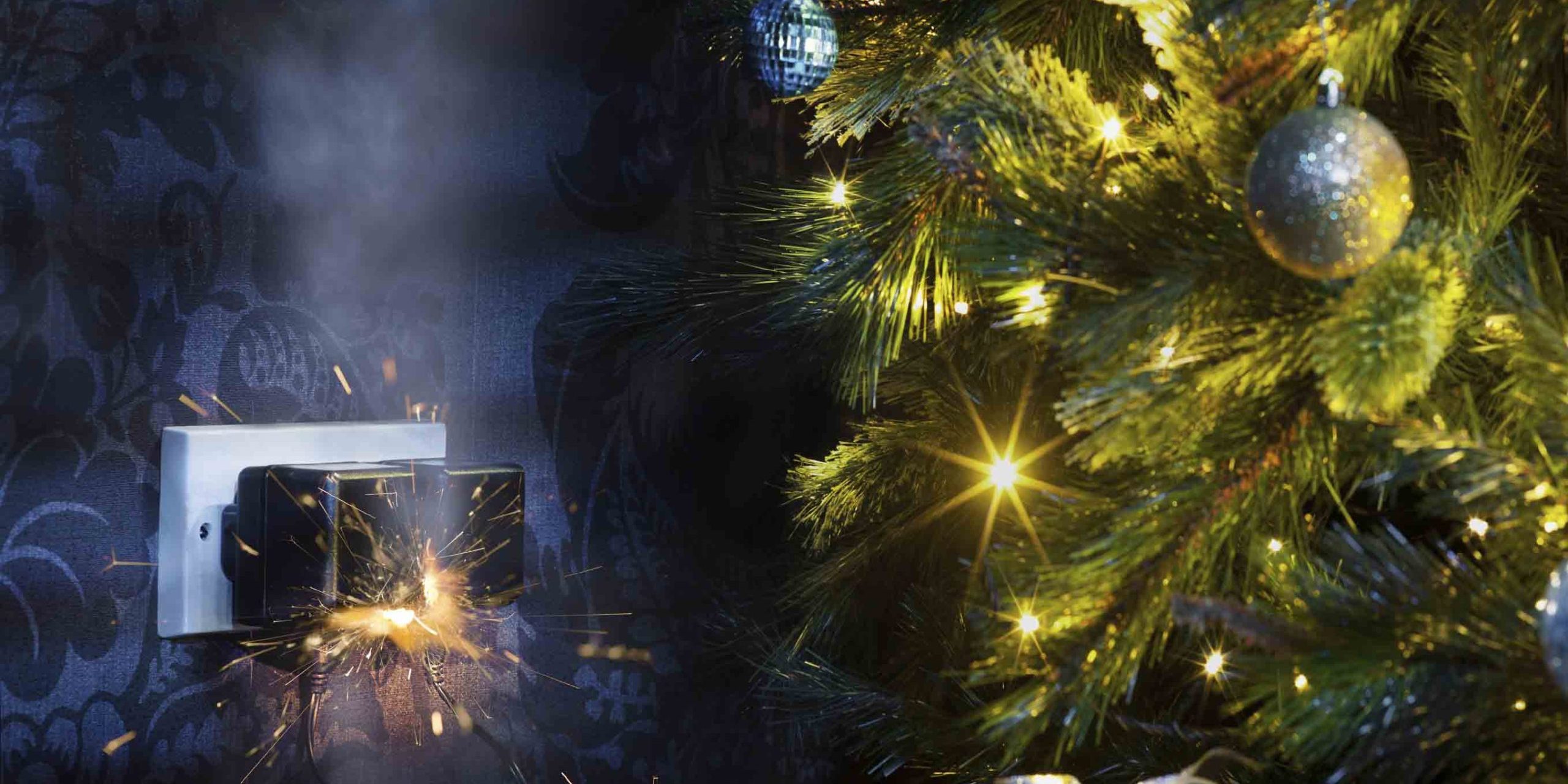 The Holidays Have Their Own Workplace Perils holiday, Christmas tree, fire, short circuit